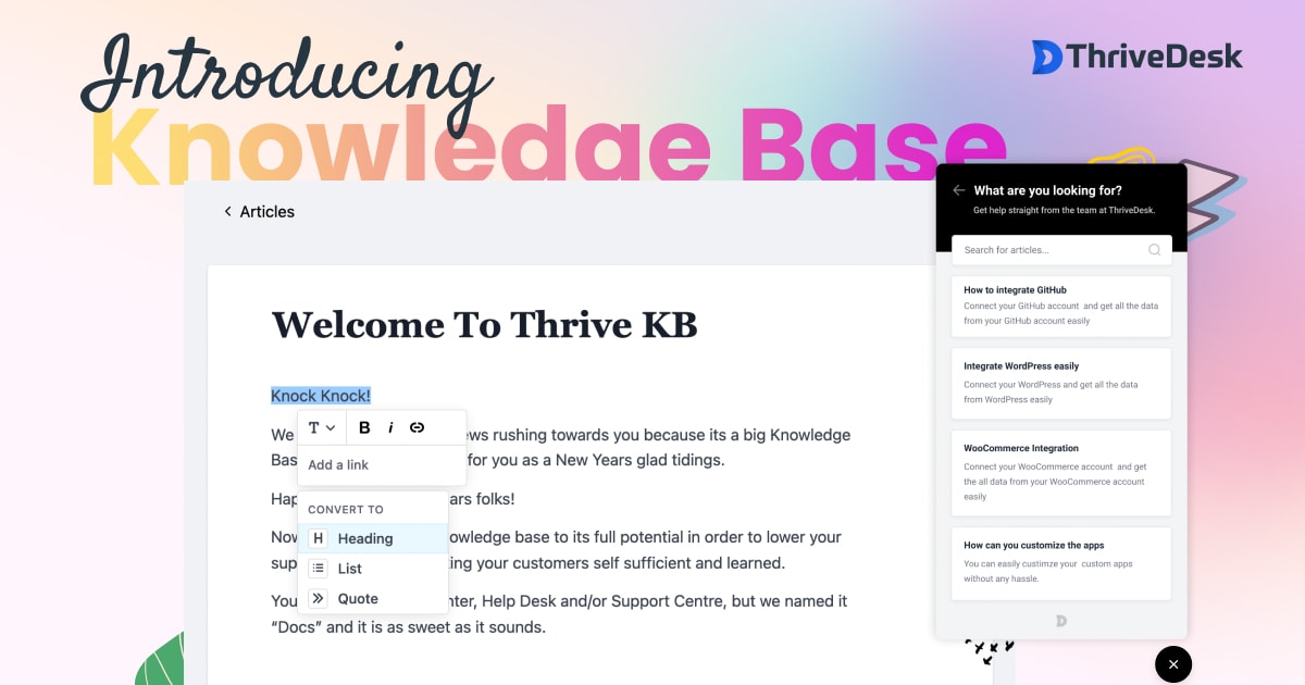 ThriveDesk Knowledge Base