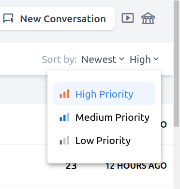 Priority sorting