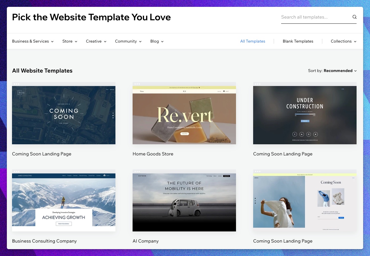wix templates - ThriveDesk